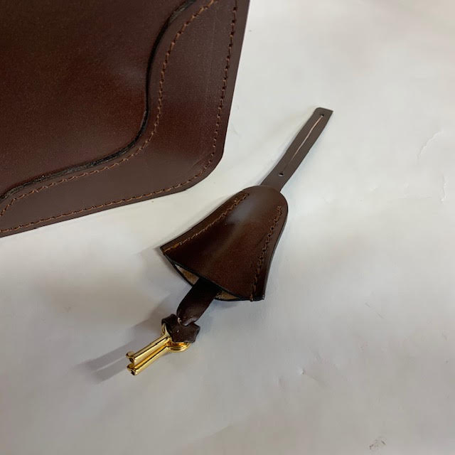 Bespoke Top Frame Briefcase | The Burr Briefcase | Hand Stitched | Finest Quality | Havana Bridle Hide | Tan Suede | Brass Fittings