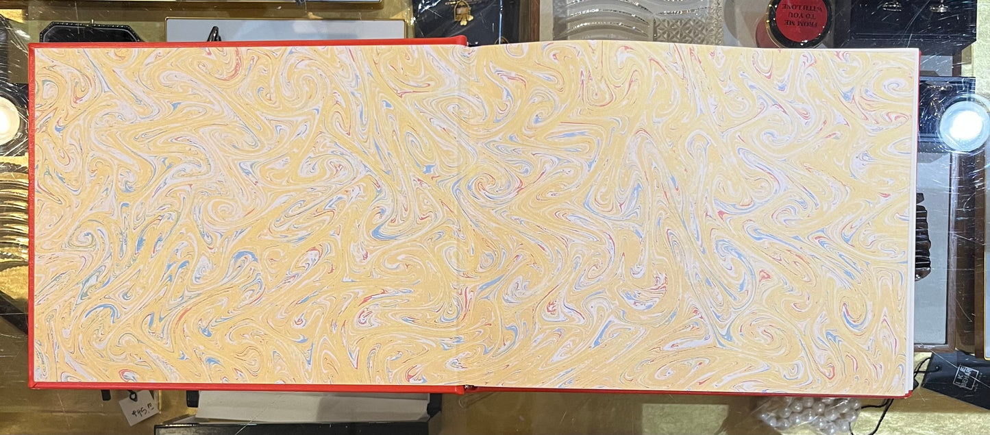 Guest Book | Gold Border | 7 by 9 Inches | Guests at the top of each page | Personalized