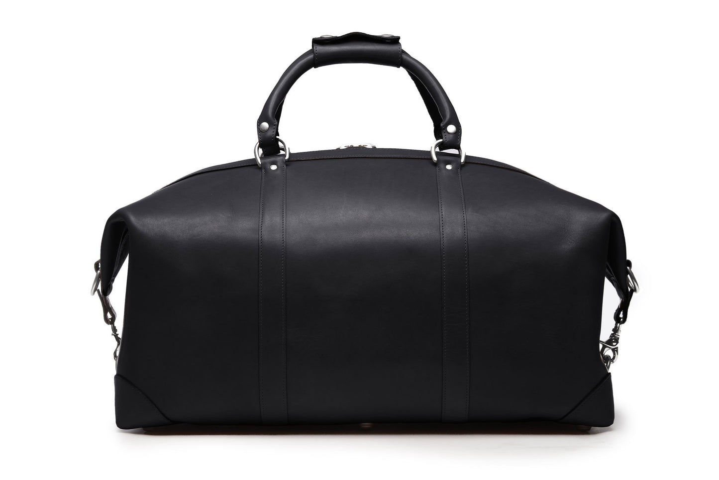 Duffel Bag | All Leather | Twain Black, Brown, and Tan Leather Duffel | 22 Inch | Korchmar Leather | Personalized