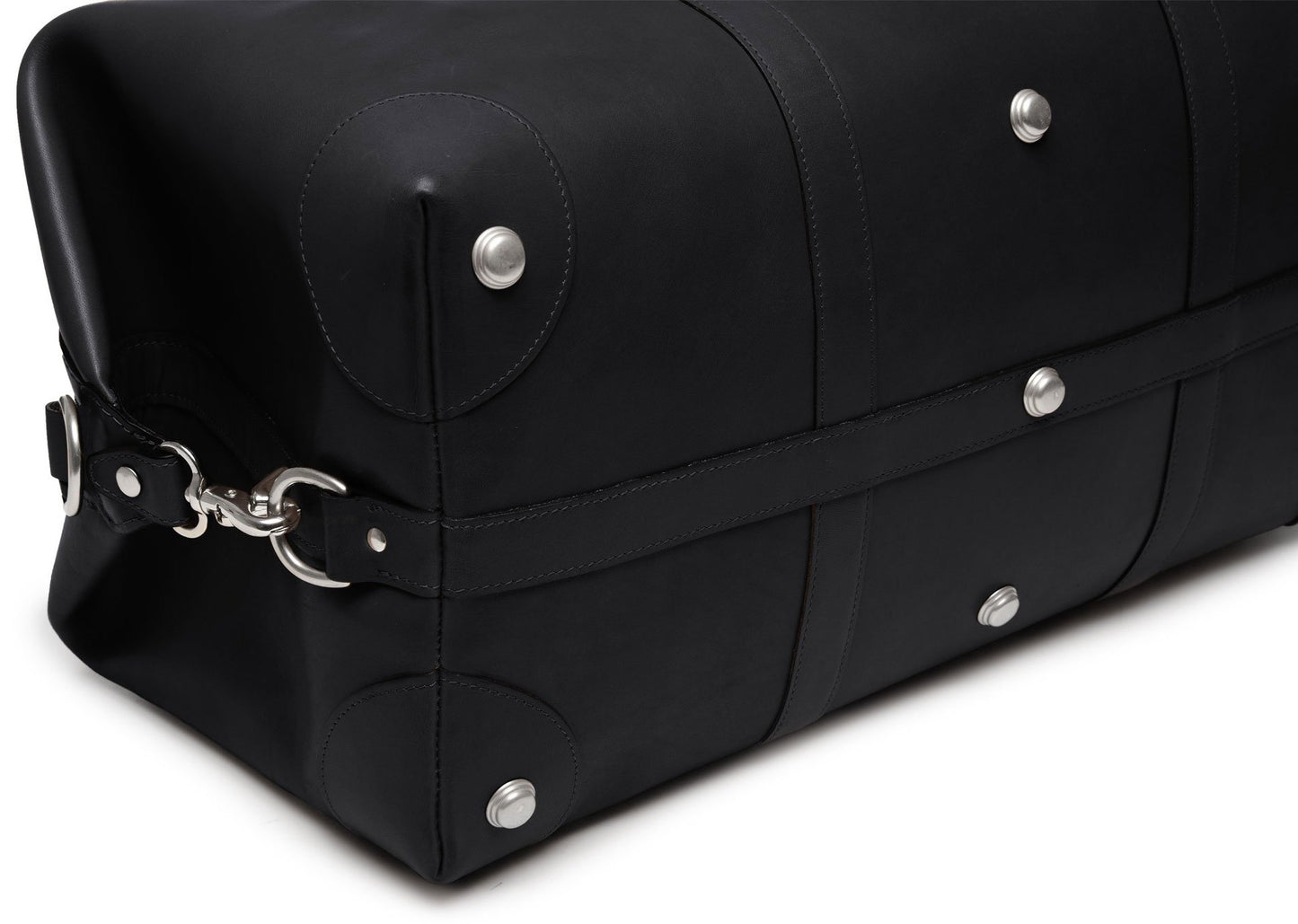 Duffel Bag | All Leather | Twain Black, Brown, and Tan Leather Duffel | 22 Inch | Korchmar Leather | Personalized