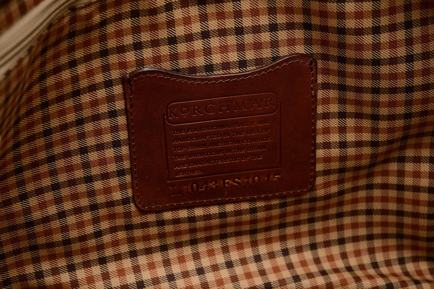 Duffel | All Leather Duffle | Twain Brown Leather Duffel | Korchmar Leather | Initials Included