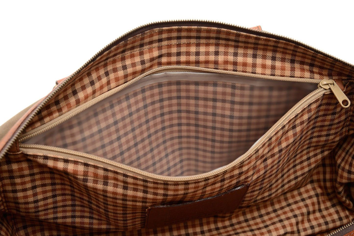 Duffel | Tan Waxed Cotton and Leather Duffle | Twain Canvas Duffle | Korchmar Leather | Initials Included