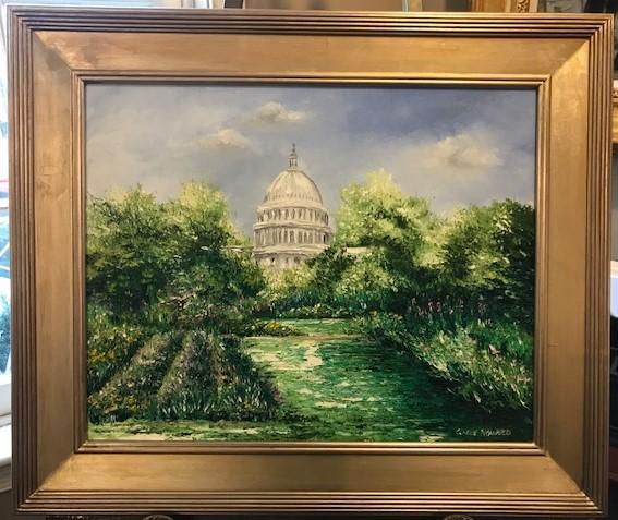 DC Art | Capitol Building | "Springtime In Washington" | Original Oil by Claire Howard | 25.5" x 21.5"