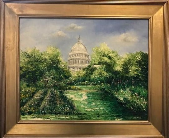 DC Art | Capitol Building | "Springtime In Washington" | Original Oil by Claire Howard | 25.5" x 21.5"
