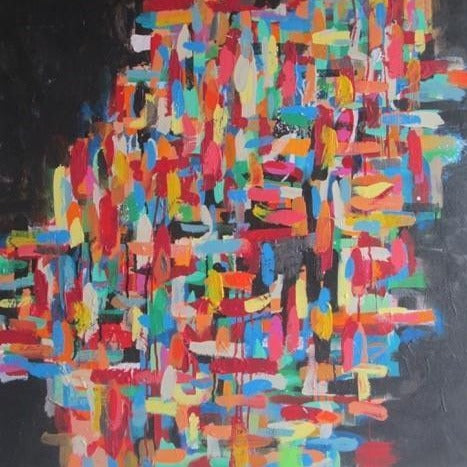 Art | Orange Mark | Acrylic on Gallery Canvas by Fabiano Amin | 40" x 30"