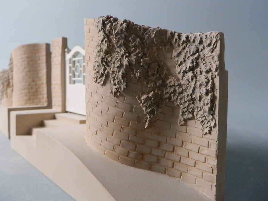 Serpentine Walls- UVA Bookends | Custom Serpentine Walls UVA Plaster Model | Made in England | Timothy Richards