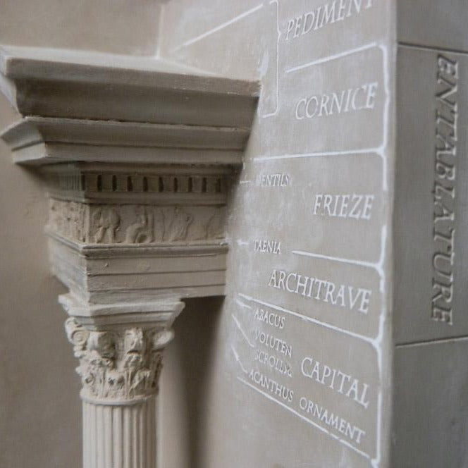 Corinthian Order Bookend Set | Custom Plaster Sculpture Model | Made in England
