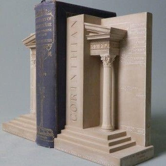 Corinthian Order Bookend Set | Custom Plaster Sculpture Model | Made in England