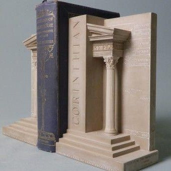 Corinthian Order Bookend Set | Custom Plaster Sculpture Model | Made in England