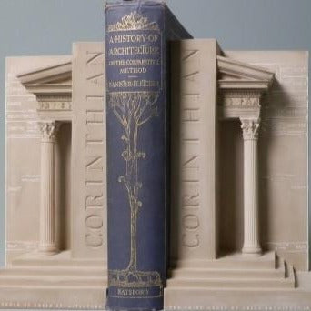 Corinthian Order Bookend Set | Custom Plaster Sculpture Model | Made in England