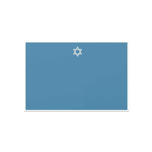 Star of David hand engraved Single Card by Dempsey and Carroll-Stationery-Sterling-and-Burke