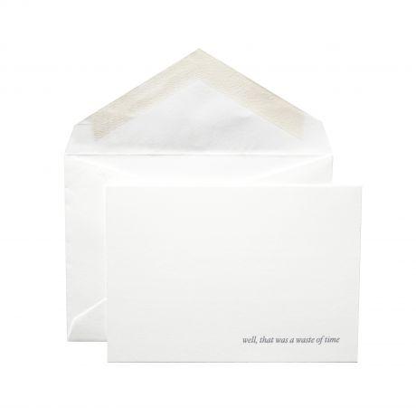 "well, that was a waste of time" | Note Cards | Set of 10 | Dempsey and Carroll-Stationery-Sterling-and-Burke