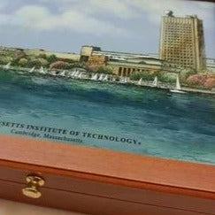 Bespoke University Box | Medium Desk Box | Stationery Box | Averett University | Medium: 11" x 9" x 2.5"