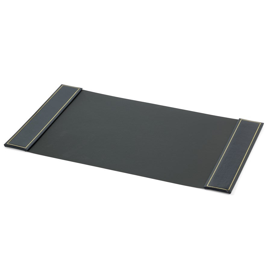 Navy Blue Leather Desk Accessories | Hand Made in USA | Individual Luxury Leather Desk Accessories with Gold Tooling