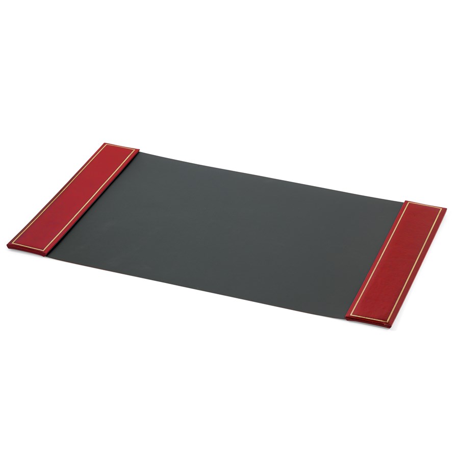 Red Leather Desk Accessories | Hand Made in USA | Individual Luxury Leather Desk Accessories with Gold Tooling