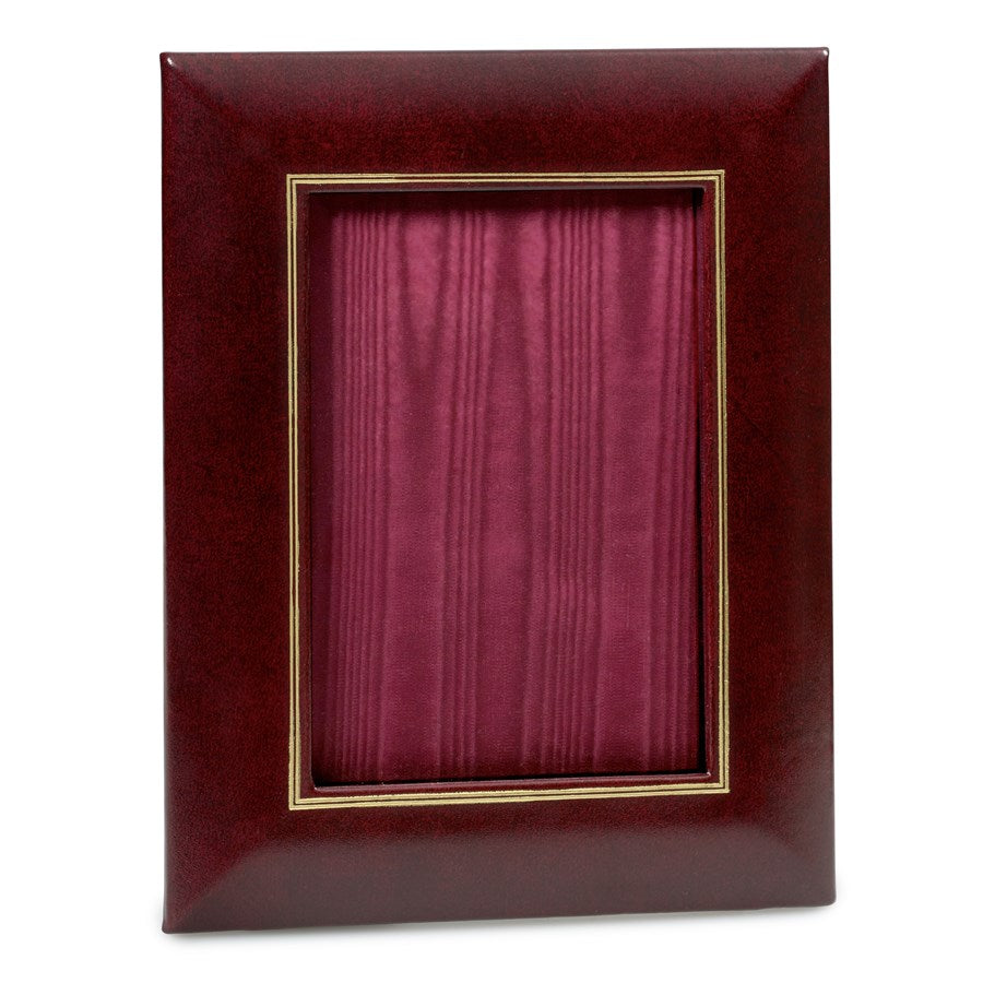 Burgundy Leather Desk Accessories | Hand Made in USA | Individual Luxury Leather Desk Accessories with Gold Tooling