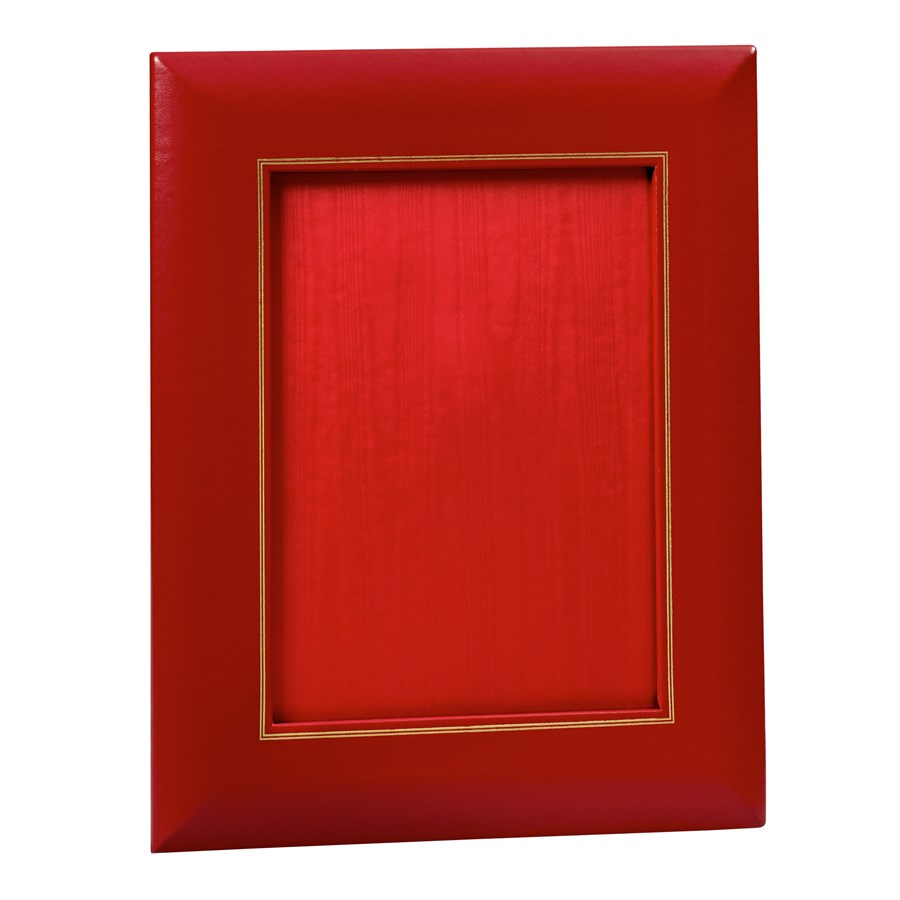 Desk Accessories | Genuine Leather | Leather Picture Frame 5 by 7 Inches | Custom Leather with Gold Tooling | Made in USA