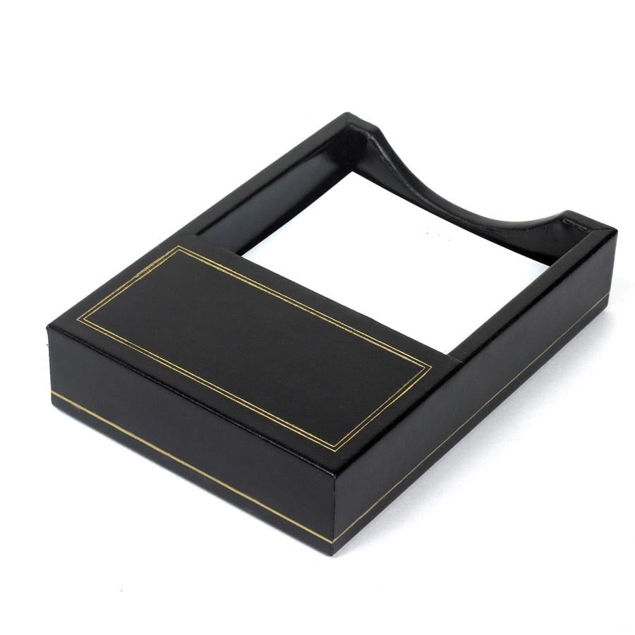 Desk Accessories | Genuine Leather | Note Holder | Custom Leather with Gold Tooling | Made in USA