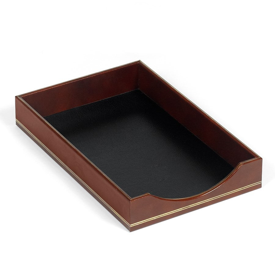 Burgundy Leather Desk Accessories | Hand Made in USA | Individual Luxury Leather Desk Accessories with Gold Tooling