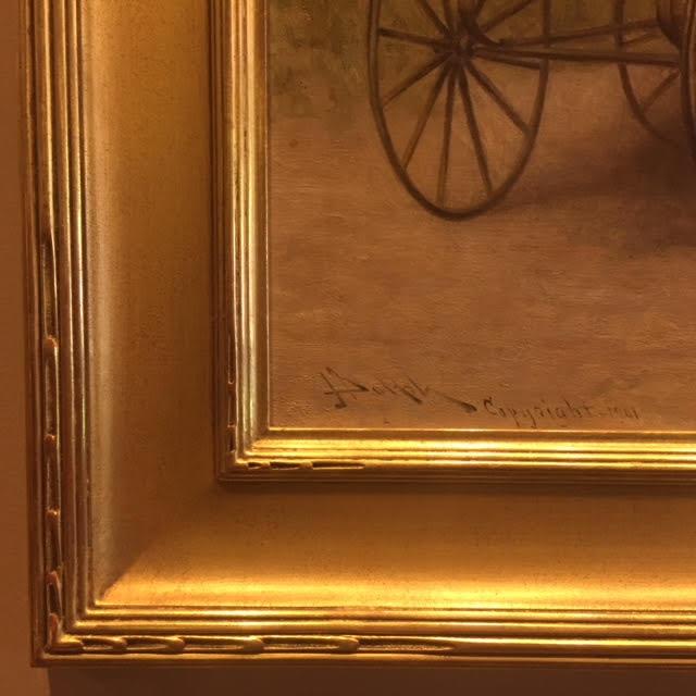 Antique Oil Painting | Dog with Baby Painting | A Watchful Eye by John Henry Dolph | 23 3/16" x 27 3/16"-Oil Painting-Sterling-and-Burke