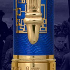Bespoke Luxury Pens ~ Ellis Island Fountain Pen ~ Gold and Multi Colour Enamel ~ Custom Writing Instruments ~ Hand Manufactured in England by David Oscarson