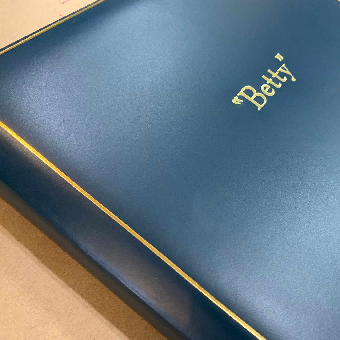 Memories Guest Book | Elizabeth P. Imirie | 10 by 8 inches | 3 Lines of Gold Text on Polished Calf | Ruled Pages | Charing Cross