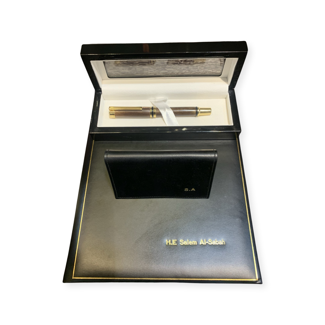 Elegant Business Gift Suggestion | Writing Instrument, Luxury Journal, Card Holder | Personalized