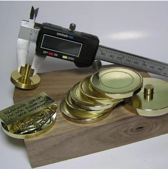 Paper Embosser | Black Cast Iron with Brass | Embosser with Finest Quality Brass Die