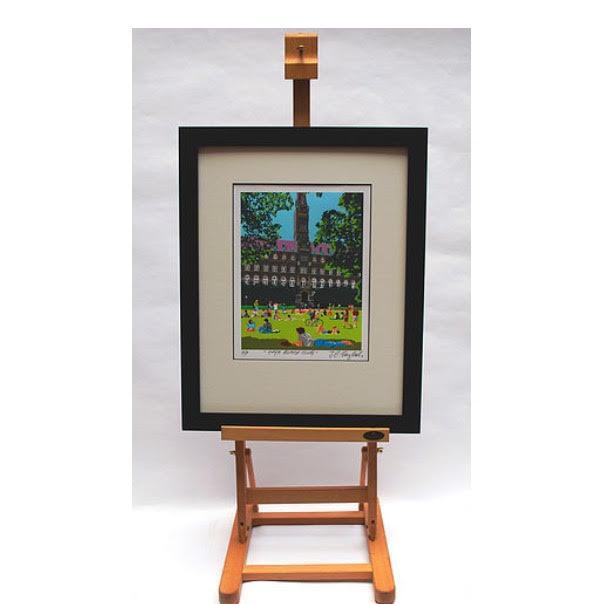 Georgetown Univ | Georgetown University | Georgetown View from the Potomac River | Artist Joseph Craig English | 13 by 16 Inches-Giclee Print-Sterling-and-Burke