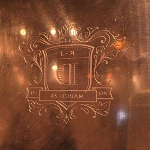 "" Copper Engraving Plate $85 | Copper Engraving Plate for Engraved Stationery | Sterling and Burke-Sterling-and-Burke