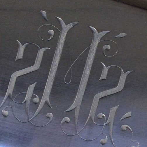 "" Steel Engraving Plate $375 | Hand Carved | Three Dimensional | Steel Engraving Plate for Engraved Stationery | Crest for Engraved Stationery-Sterling-and-Burke