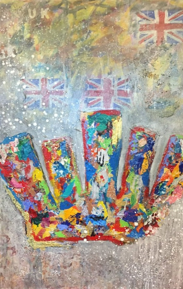 Art | Crown 2 | Original Mixed Media on Gallery Canvas by Fabiano Amin | 36" x 24"