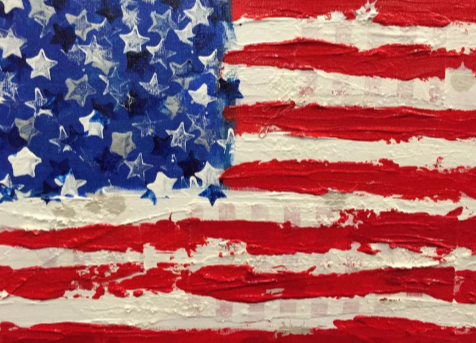 Art | America 10 | Acrylic Mixed Media by Fabiano Amin | 9" x 12"