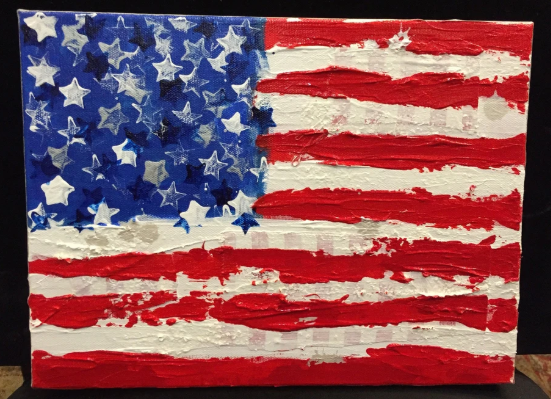 Art | America 10 | Acrylic Mixed Media by Fabiano Amin | 9" x 12"