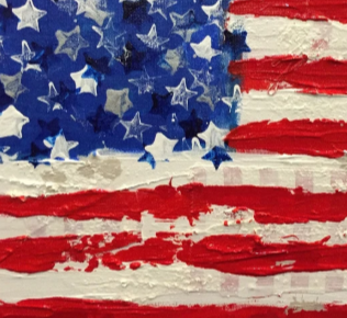 Art | America 10 | Acrylic Mixed Media by Fabiano Amin | 9" x 12"