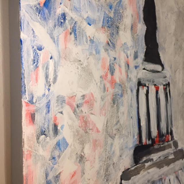 Art | Capitol Dome | Acrylic on Canvas by Fabiano Amin | 40" x 30"-Acrylic Painting-Sterling-and-Burke
