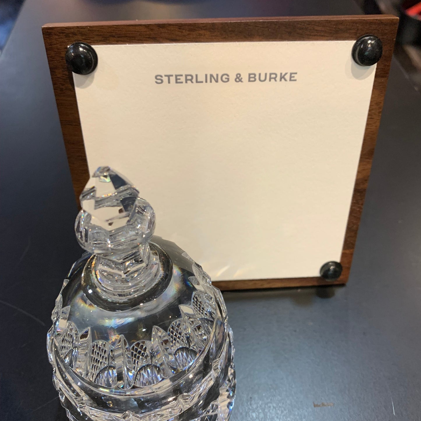 NARFE | Waterford Crystal Capitol Dome Awards with Engraved Plate on Natural Walnut Base
