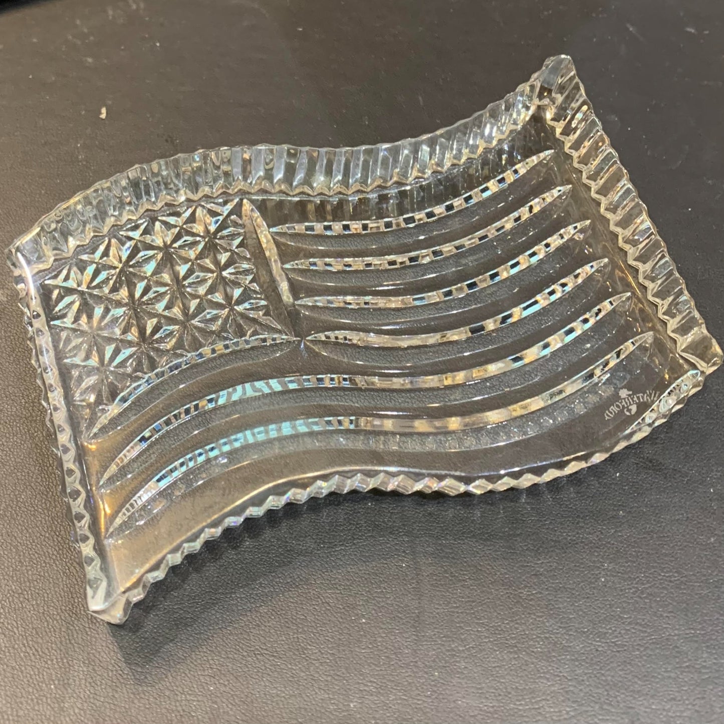Crystal US Flag Paperweight | Crystal American Flag Paperweight Gift | Waterford