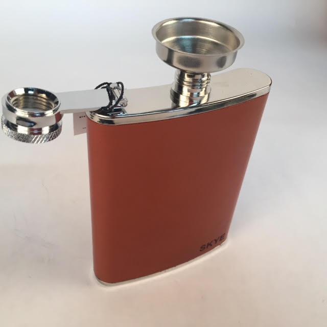 Leather Flask | Hip Flask | Initials | English Bridle Leather | Tan, Brown, Black, Navy | 6 oz. | Sterling and Burke-Flask-Sterling-and-Burke