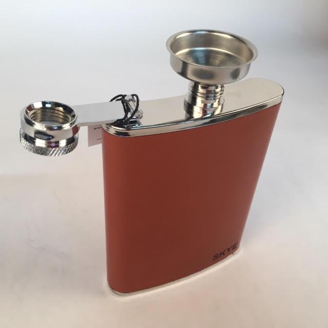 Leather Flask | Hip Flask | Initials | English Bridle Leather | Tan, Brown, Black, Navy | 6 oz. | Sterling and Burke-Flask-Sterling-and-Burke