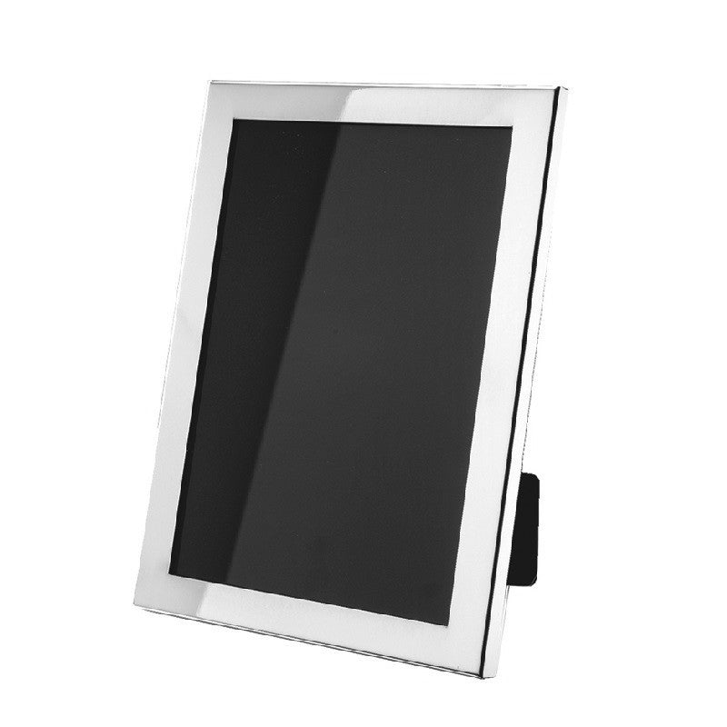 4 by 6 Pewter Picture Frame | Thin Border | Solid Pewter | Hand Engraved | Made in USA