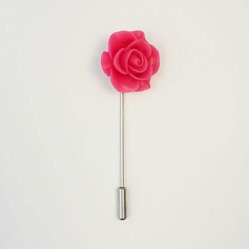 Flower Lapel Pin | Cherry Blossom Pink Floral Lapel Pin | Matte Finish Lapel Pin | Hand Made in USA-Lapel Pin-Sterling-and-Burke