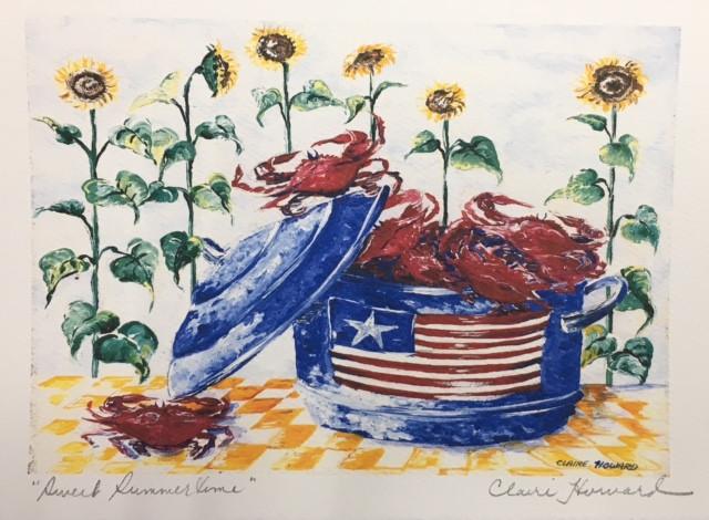 Art | Sweet Summer Time | Stationary Note Card | Hand Signed Card | 5" x 7"-Greeting Cards-Sterling-and-Burke