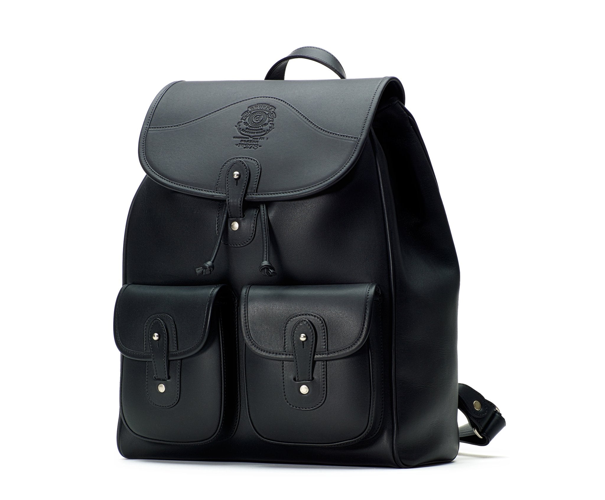 blazer leather backpack No. 278 The Blazer | All Leather Back Pack | Black Leather