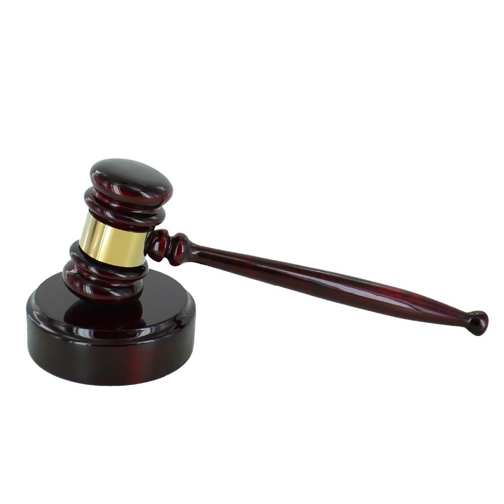 Gavel and Block | Rosewood Gavel and Wood Block | Polished Finish | Custom Engraved Gavel and Block Award | Sterling and Burke-Award-Sterling-and-Burke