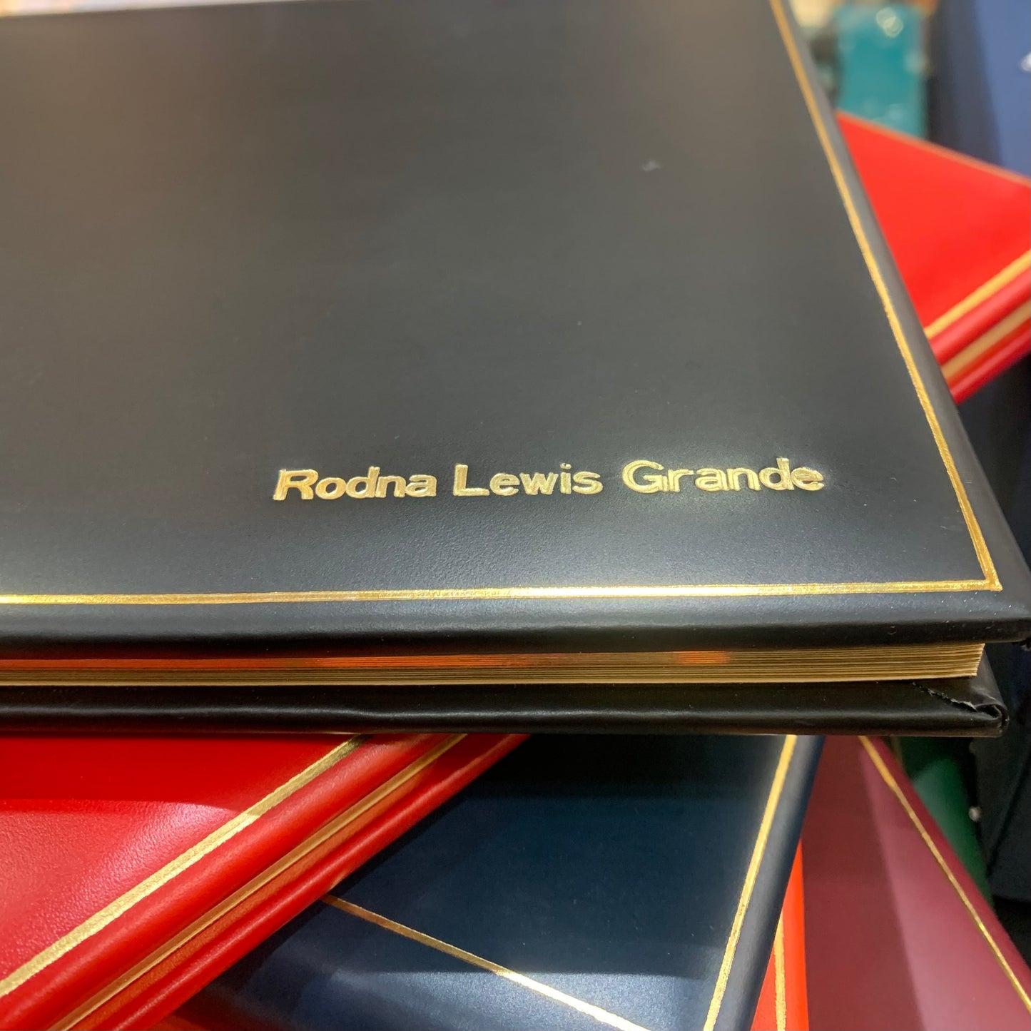 Joseph Gawler’s Sons | Funeral Service Guest Book | Small No.1 | Calf Leather with Full Name Engraved in Gold