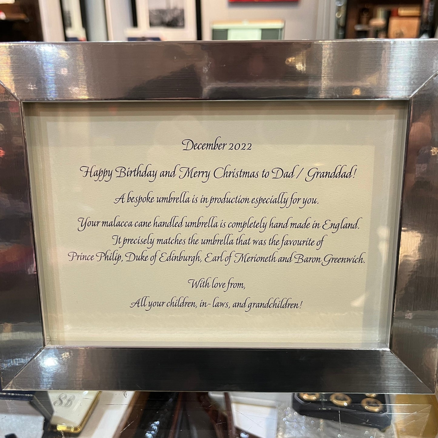 Gift Frame | Message From Gift Provider | Sample
