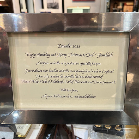 Gift Frame | Message From Gift Provider | Sample