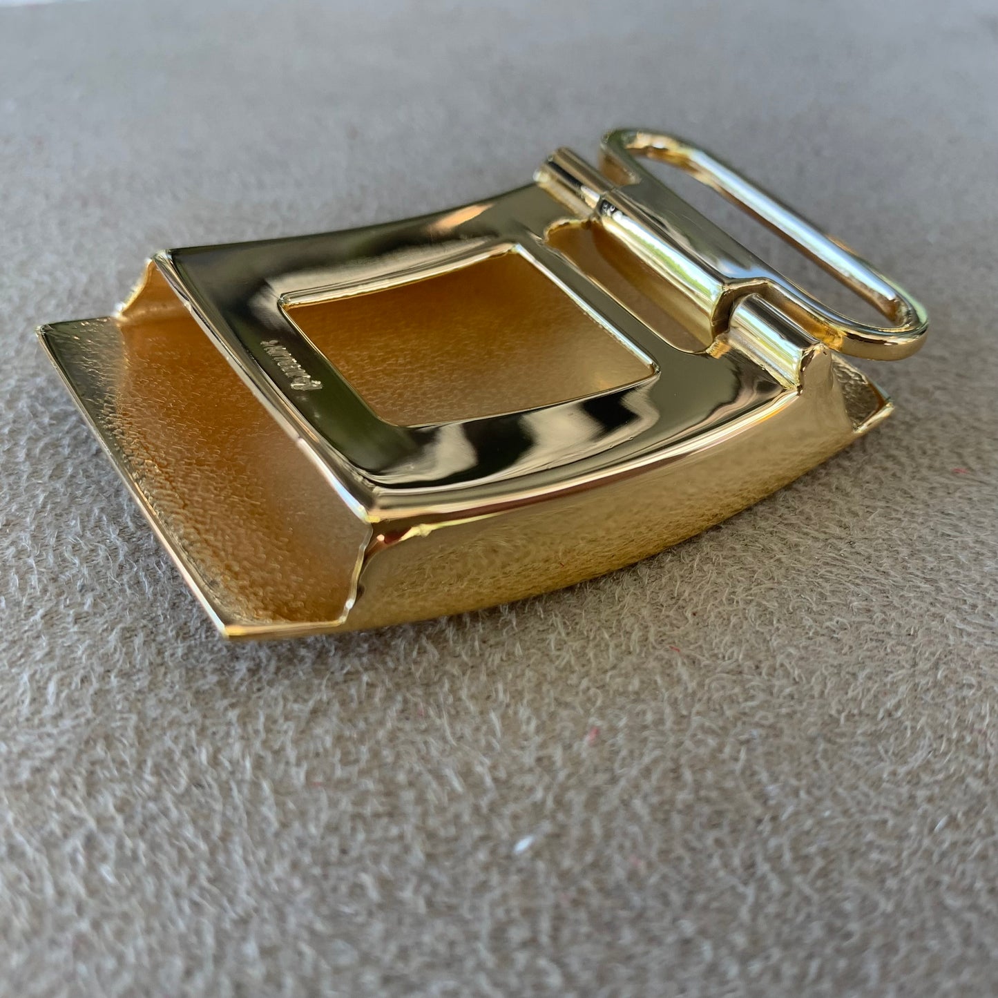 Gold Vermeil Belt Buckle | Strap Size: 1 1/4" | Sterling Silver Belt Buckle with 24 Karat Vermeil | Monogram Hand Engraved | Made in the USA.