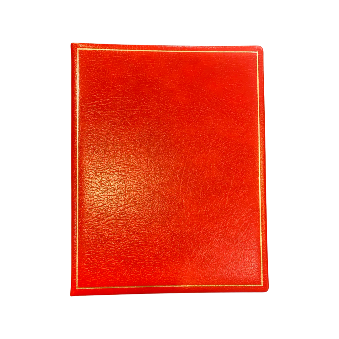 Leather Notebook / Guest Book, 9" x 7" | Vertical | Blank Pages | Buffalo Calf | Charing Cross